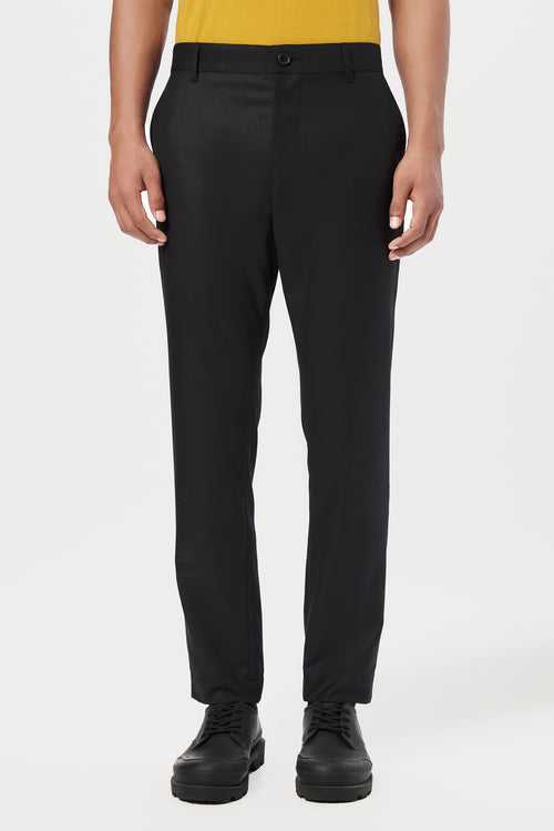 Regular Fit Trousers with Back Patch Pocket