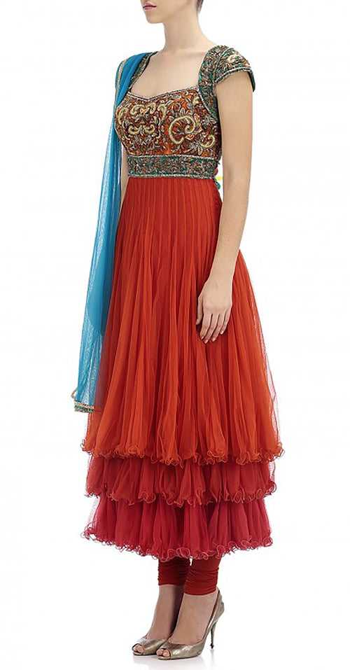 Triple Layer Anarkali Suit