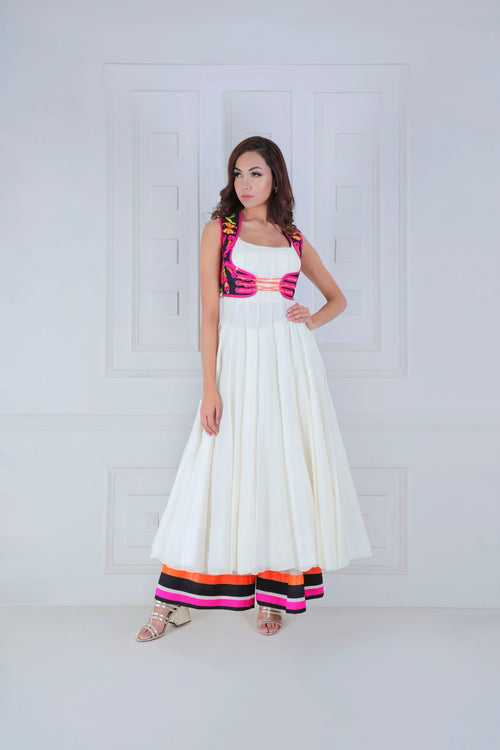 Modern Anarkali Suit with Colourful Jacket