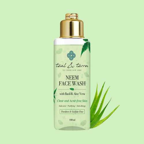 Neem Face Wash with Basil & Aloe Vera, 100ml