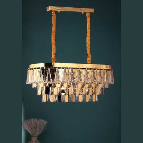 CHELSEA GOLD & METAL CRYSTAL CHANDELIER