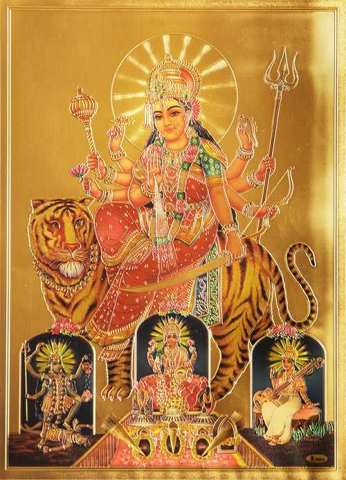 The Sherawali Durga Maa Golden Poster