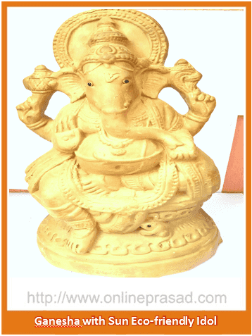 Ganesha with Sun - Eco Friendly Idol