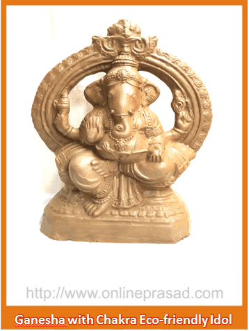 Ganesha with Chakra - Eco Friendly Idol