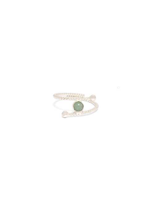 Sterling silver ring with Grapes, Aventurine stones (adjustable).