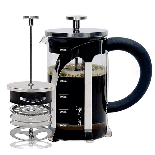 French Press Coffee and Tea Maker 600ml (Silver)