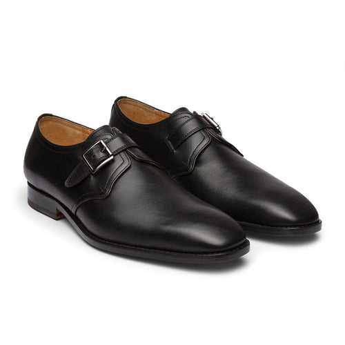 Black Single Monk With Fin Strap