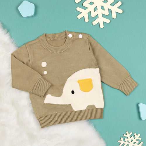 Green Baby Elephant Sweater