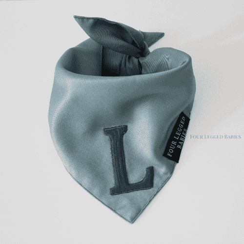 Luxury Aqua Blue Letter Bandana