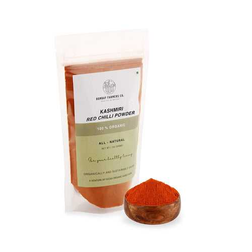 Organic Red Chilli Kashmiri Powder - 100 Gms - Kedia Organic Agro Farms