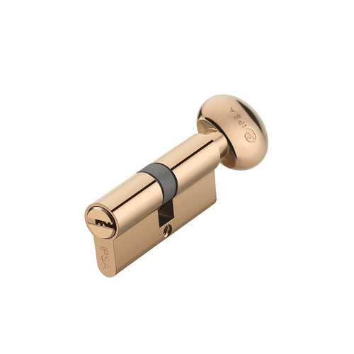 IPSA Euro Profile Cylinder Lock One Side Coin & Knob 60mm Lock for Home, Office and Apartment Doors | Door Thickness 30-38 mm MRG Finish