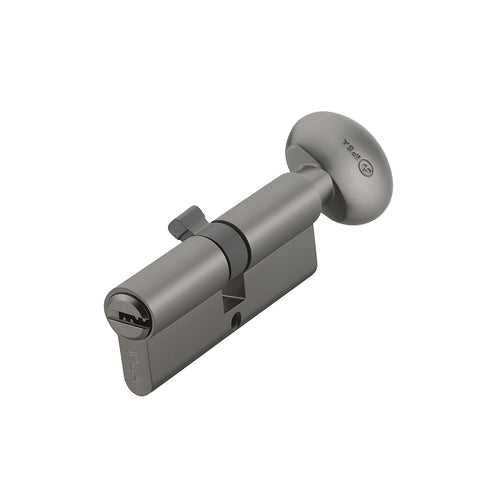 IPSA Euro Profile Cylinder Lock One Side Coin & Knob 70mm Lock for Home, Office and Apartment Doors | Door Thickness 40-48 mm MTS Finish