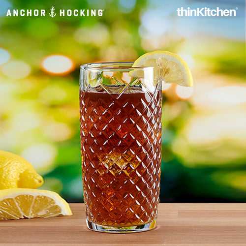 Anchor Hocking Cross-Hatch Cooler Glass- 487 ml