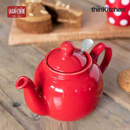 La Cafetiere Farmhouse Teapot 2 Cup Red