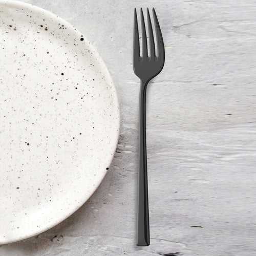 Amefa Metropole Black Stainless Steel Dinner Fork Set 6 Pieces