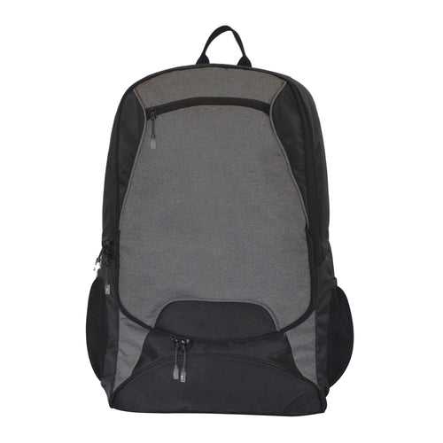 Grey Melange Polyester Backpack