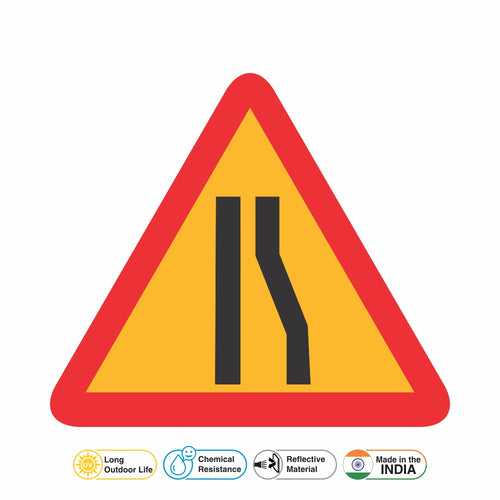 Reflective Right Traffic Lane Cautionary Warning Sign Board