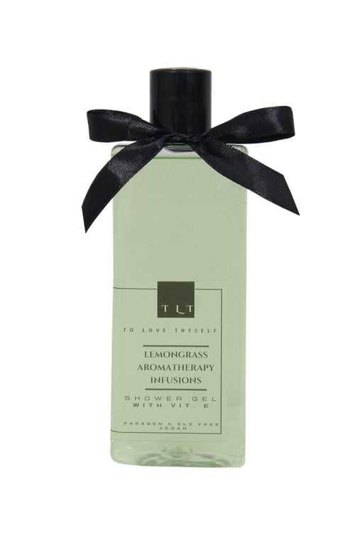 TLT Lemongrass Aromatherapy Infusions bath and shower gel(245ml), Paraben & SLS free, Vegan & Cruelty free, infused with Vitamin E, Lemongrass oil, Coconut oil, Unisex, for all skin types