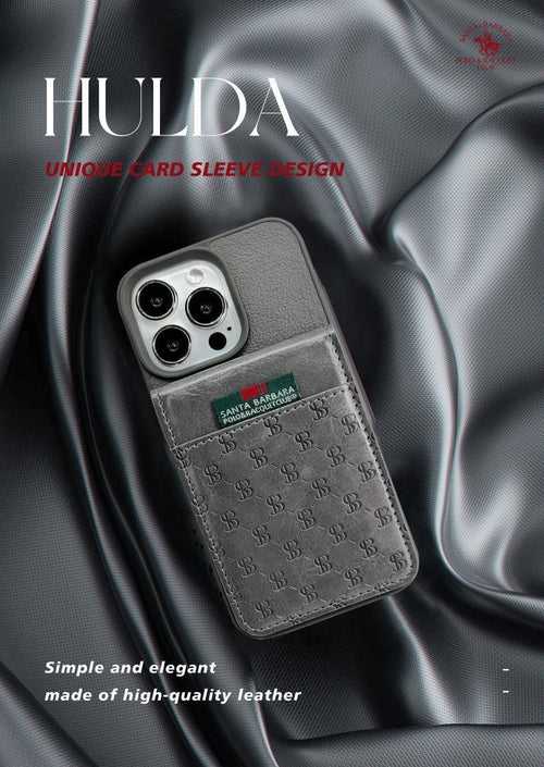 iPhone 14 Plus Hulda Series Genuine Santa Barbara Leather Case