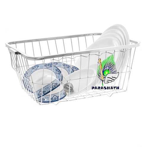 Parasnath Heavy Stainless Steel Medium Dish Drainer No.2 Tokra, 54 x 42 x18 cm,- (Made In India)