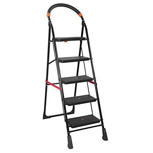 PARASNATH Black Diamond Heavy Folding Ladder With Wide Steps 5 Steps 5.2 Ft