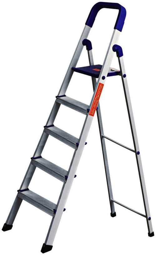 PARASNATH Aluminium Blue Heavy Folding Maple Ladder 5 Step 5.2 Ft