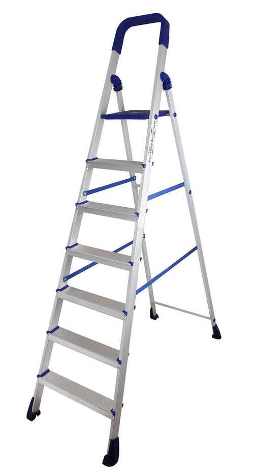 PARASNATH Aluminium Blue Heavy Folding Maple Ladder 7 Step 7.3 Ft