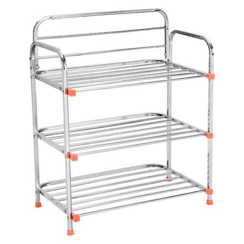 Parasnath 3 Layer Stainless Steel Shoes Stand Rack