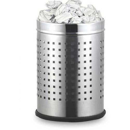 Parasnath Stainless Steel Perforated Square Dustbin, 6L - 7 X 11 Inch