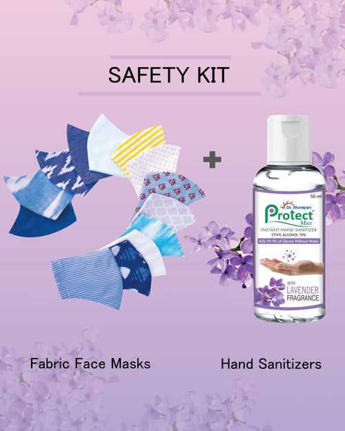 Safety Kit - Fabric Masks + Dr. Morepen Protect Hand Sanitizers