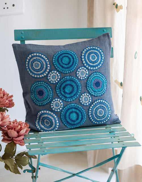 Prakriti Cushion Cover ~ Blue Mandalas