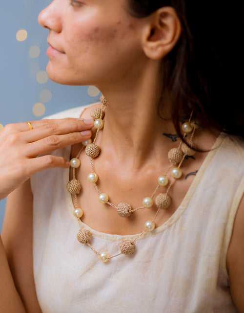 Nakshatra Pearl Necklace ~ Rose Gold