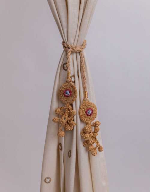 Curtain Tie Backs Set ~ Kono Copper Tikki & Beads