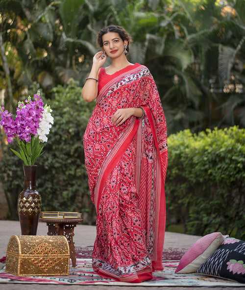 Anika Red Saree