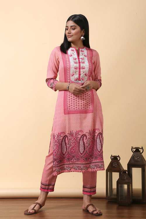 Kamya Pink Kurta Set