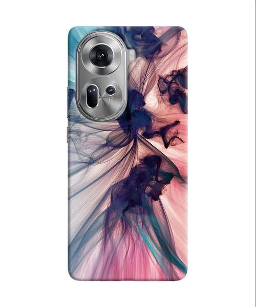 Abstract black smoke Oppo Reno11 Back Cover