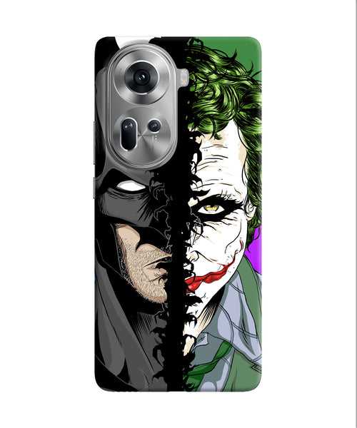 Batman vs joker half face Oppo Reno11 Back Cover