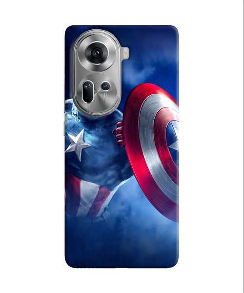 Captain america on sky Oppo Reno11 Back Cover