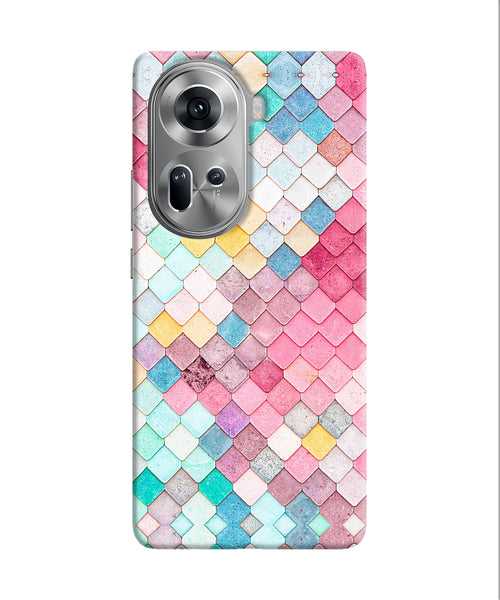 Colorful fish skin Oppo Reno11 Back Cover