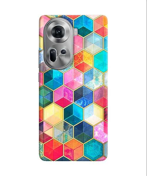 Abstract color box Oppo Reno11 Back Cover