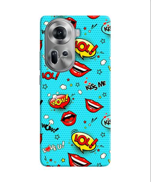 Lol lips print Oppo Reno11 Back Cover