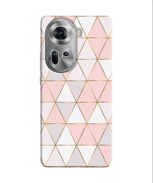 Abstract pink triangle pattern Oppo Reno11 Back Cover