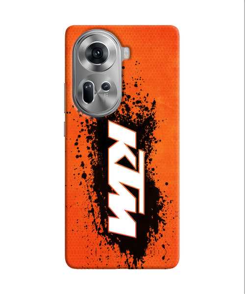 KTM black spray Oppo Reno11 Back Cover