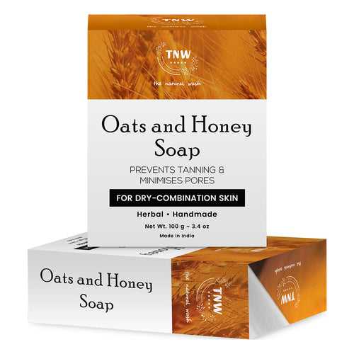 Oats & Honey Soap - Handmade Soap For Face & Body ( Paraben/ Sulphate/ Silicon Free) .