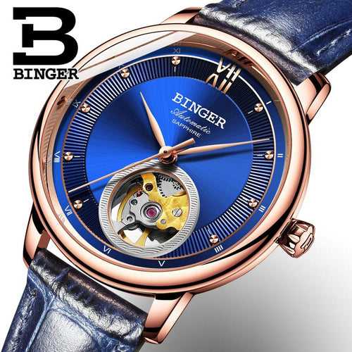 Binger Swiss Ultra thin Super Luxury Tourbillon Women Watch B 1108