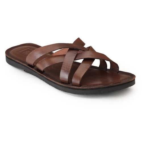 JOE SHU Men's Genuine Leather Casual Slipper