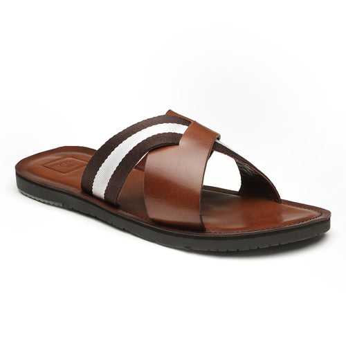 JOE SHU Men's Genuine Leather Casual Slipper