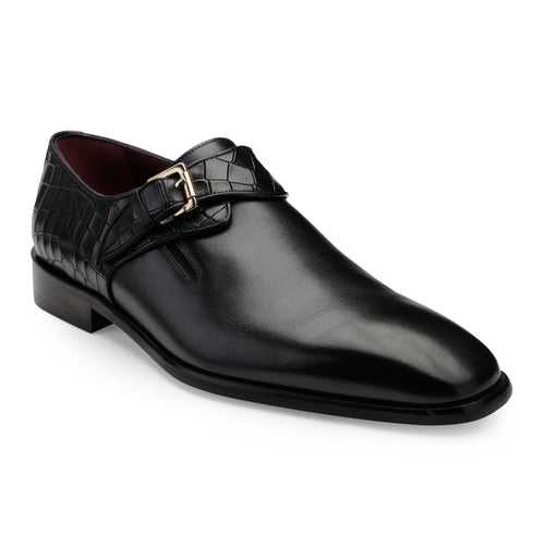 JOE SHU Men's Leather Single Monk Shoe