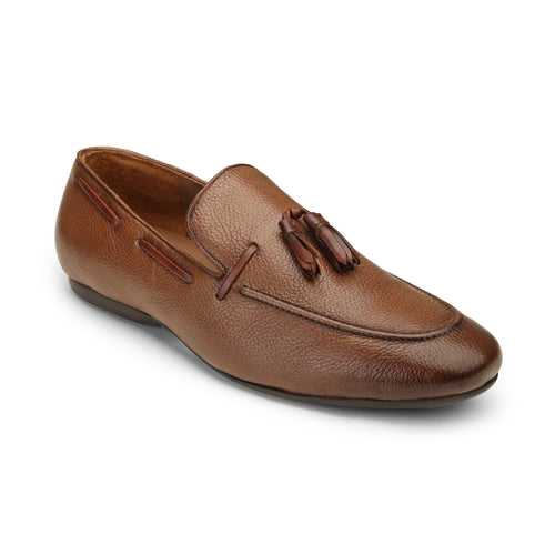 JOE SHU Men's Leather Loafer with Tassel