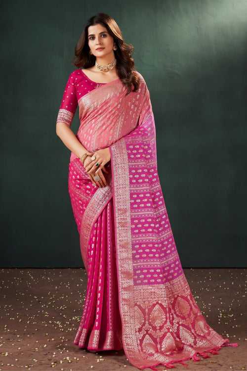 Pink Sherbert Designer Banarasi Saree